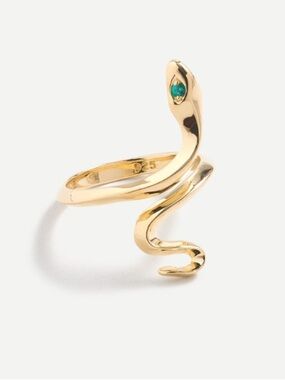 Demi-fine 14k gold-plated serpent ring